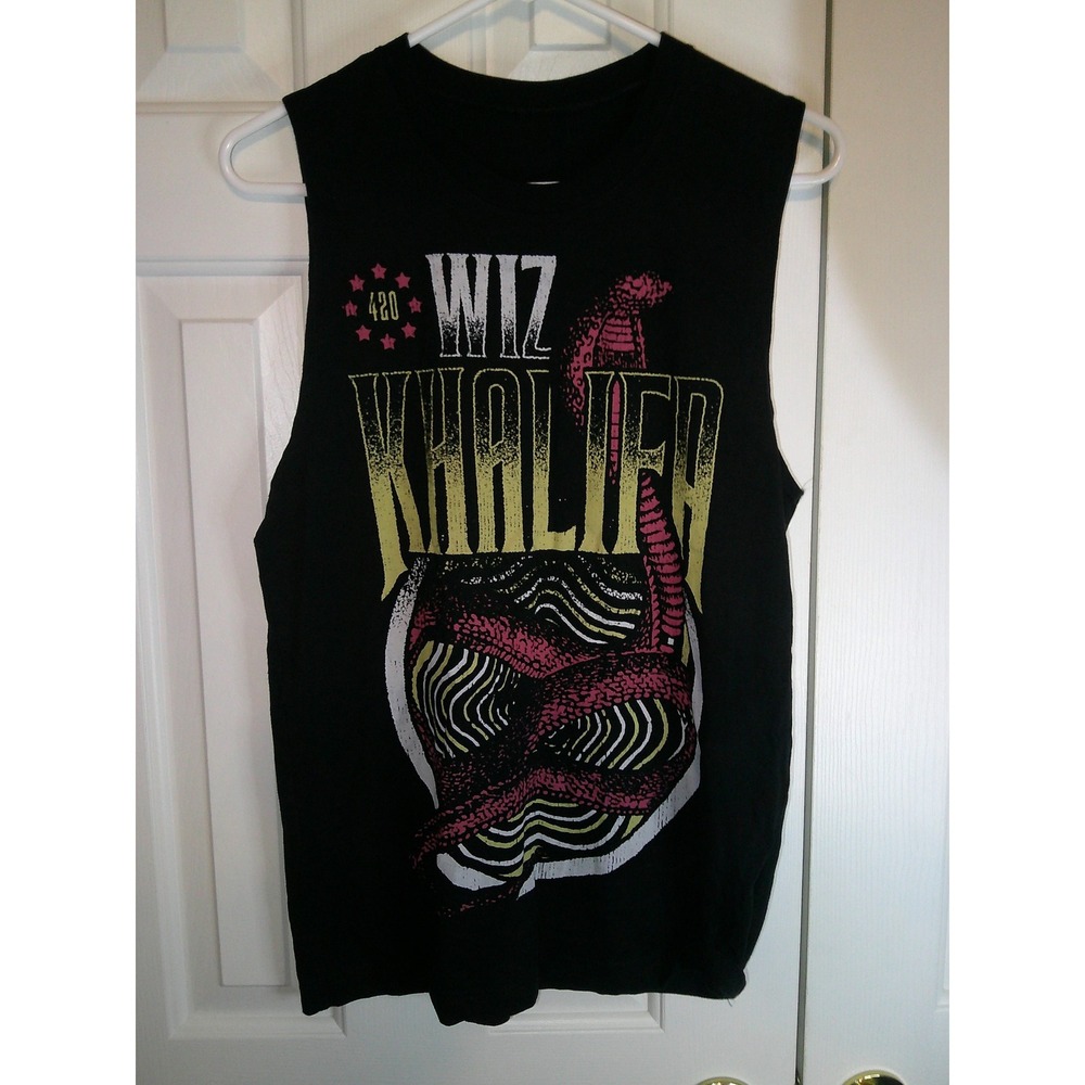 Wiz Khalifa Graphic Tank Top Sleeveless Hip Hop Rap‎ Music Black Small